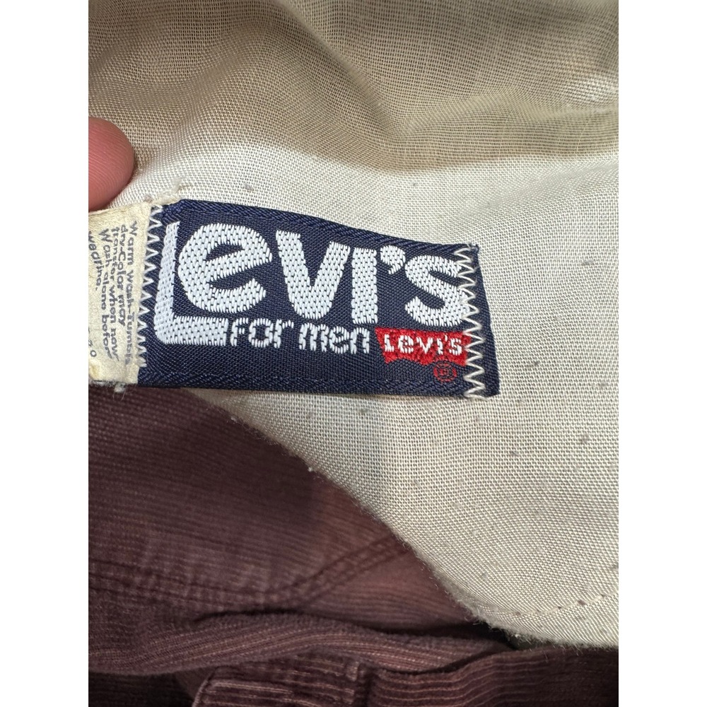 Vintage 1979 Levi's For Men Corduroy Pants Brown San Francisco 1850 Patch 34x30 - Picture 13 of 15